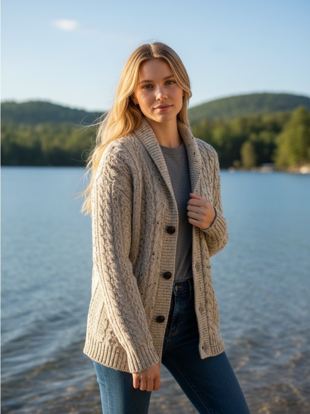 PENDLETON Men's Shawl Collar Cable Knit Cardigan BUT SERIOUSLY UNISEX! 👏🏼